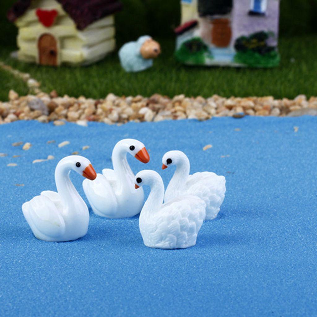 Set 5 Tượng Thiên Nga Bằng Nhựa Dùng Để Trang Trí Cây Bonsai Tiện Dụng