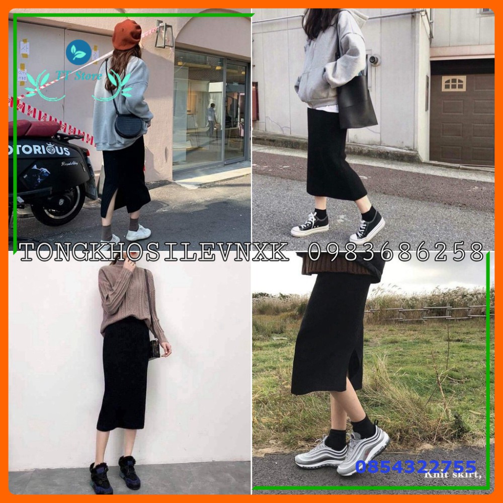 (mới) CHÂN VÁY LEN TĂM MIDI DÁNG DÀI - CHÂN VÁY XẺ TÀ ULZZANG - (Sp sẵn) -👗TTshop👑