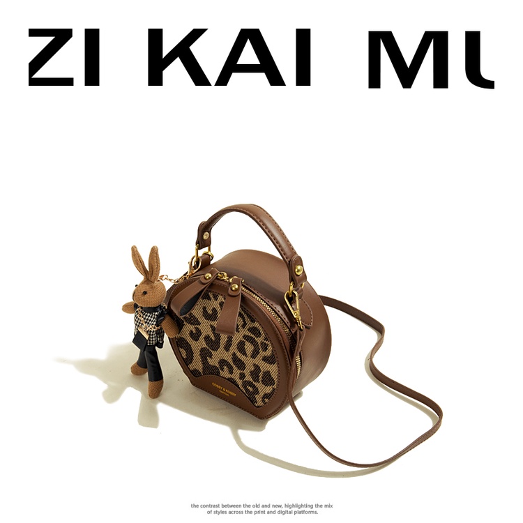 Muzi &amp; Kai Túi Đeo Chéo Vai Dáng Tròn Phong Cách Pháp Thời Trang Mới Dễ Phối Đồ Thiết Kế Kiểu Pháp 2021