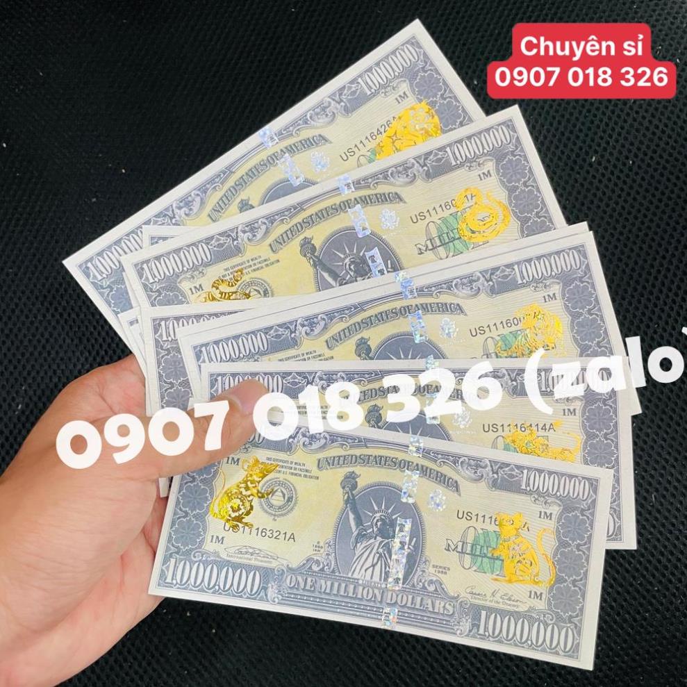 Tờ 1 TRIỆU USD 12 con giáp mạ vàng siêu khủng lưu niệm , thích hợp sưu tầm , làm quà tặng