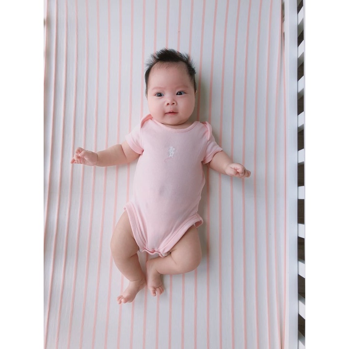 Ga bọc đệm cũi Cocoon chất liệu thun, nệm chun thoáng khí thấm hút cho bé - Monnie Kids