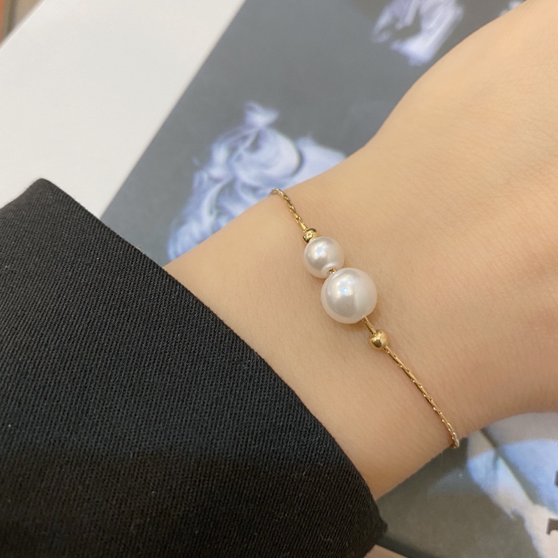 Vòng tay ngọc trai nhân tạo sợi mảnh kiểu dáng tin tế nữ tính - Mely D102