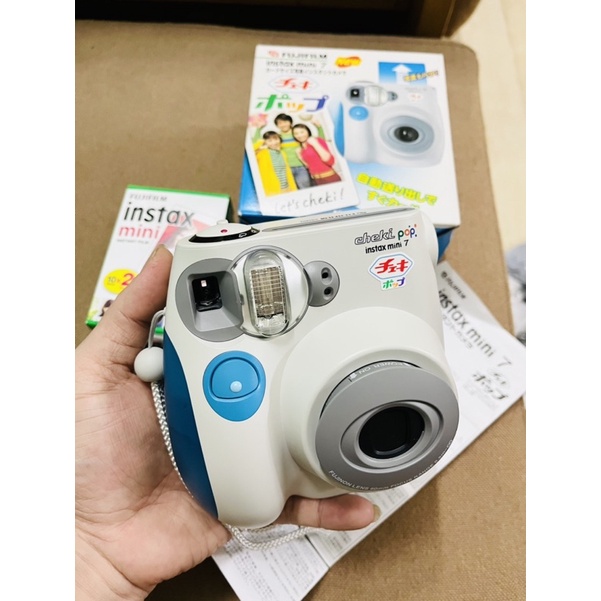 Máy chụp ảnh lấy liền Fujifilm Instax Mini 7 CHEKI tặng kèm pin và 1 pack film 10 tấm date 2023