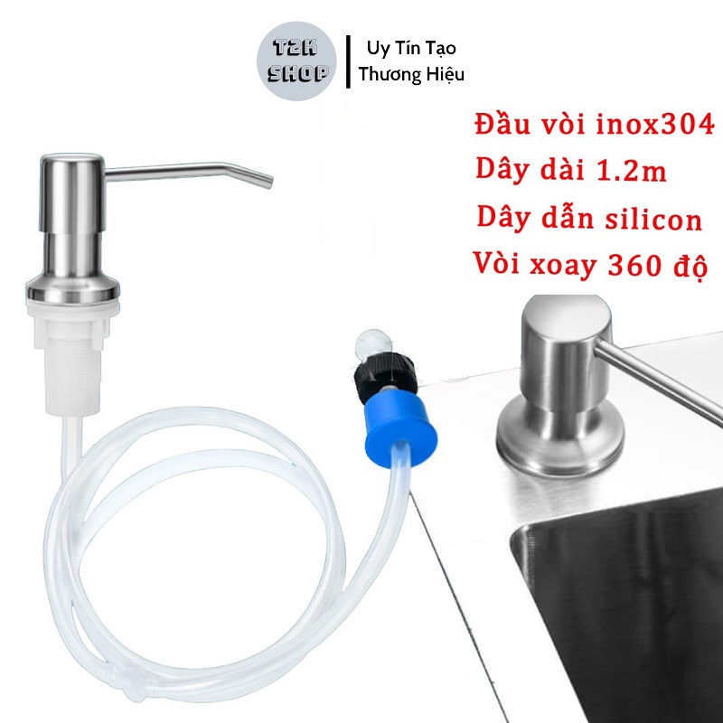 Vòi Hút Nước Rửa Chén Tiện Lợi, Đầu Vòi Dẫn Bơm Hút Xà Bông Dầu Rửa Bát Có Ống Dẫn Dài 1.2 Mét - T2K Shop