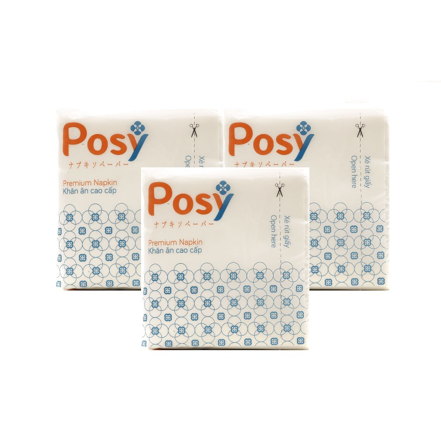 Khăn giấy ăn Posy Napkin dạng rút 02 lớp 150 tờ/ gói