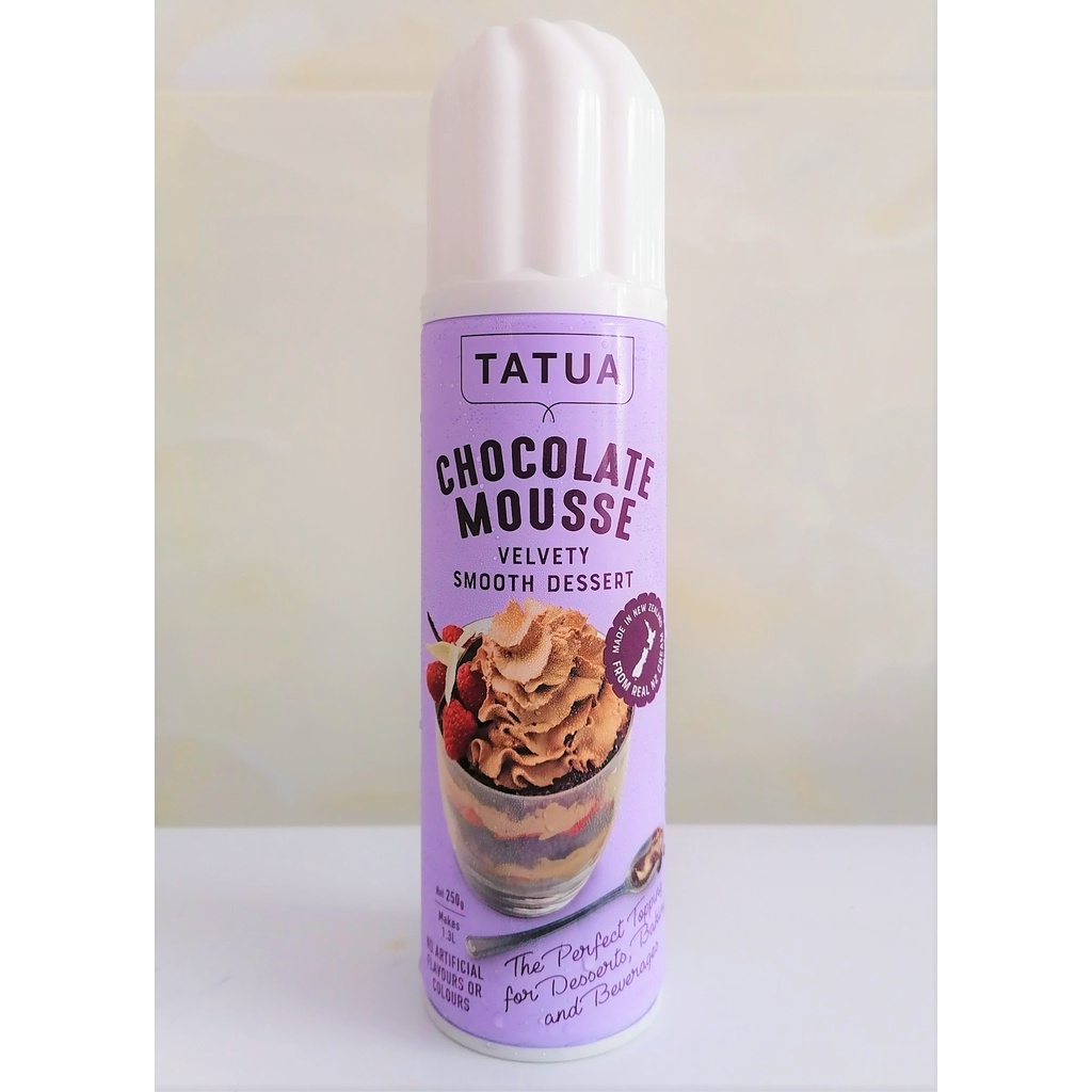 [Chai 250g] KEM SỮA XỊT SÔ CÔ LA (Trang trí kem, bánh) [New Zealand] TATUA Chocolate Mousse (halal)