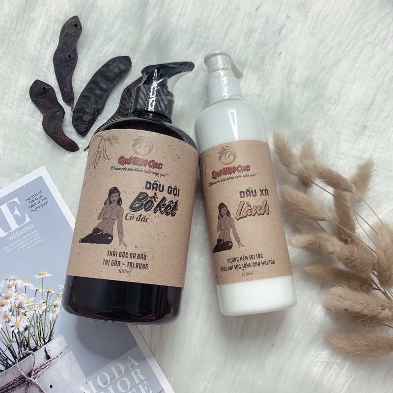 [Mua để nhận quà] Combo Dầu Gội Đầu Bồ Kết Cô Đặc Dầu Xả Lành QUÊ MỘT CỤC sạch gàu hết bết dính tóc dưỡng tóc mềm mượt | BigBuy360 - bigbuy360.vn