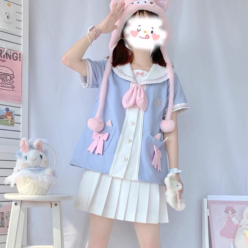 SET BỘ ÁO VÁY THUỶ THỦ ACREATIVE DỄ THƯƠNG/ TIỆM THỜI TRANG LOLITA JK CHÍNH HÃNG LOLIQUESWEET