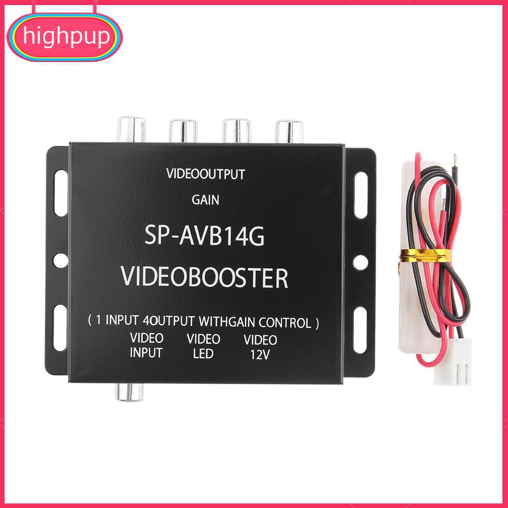 RCA Bộ Chia Tín Hiệu Âm Thanh Dvd Từ 1 Ra 4 Đầu Vào 12v Cho Xe Ô Tô