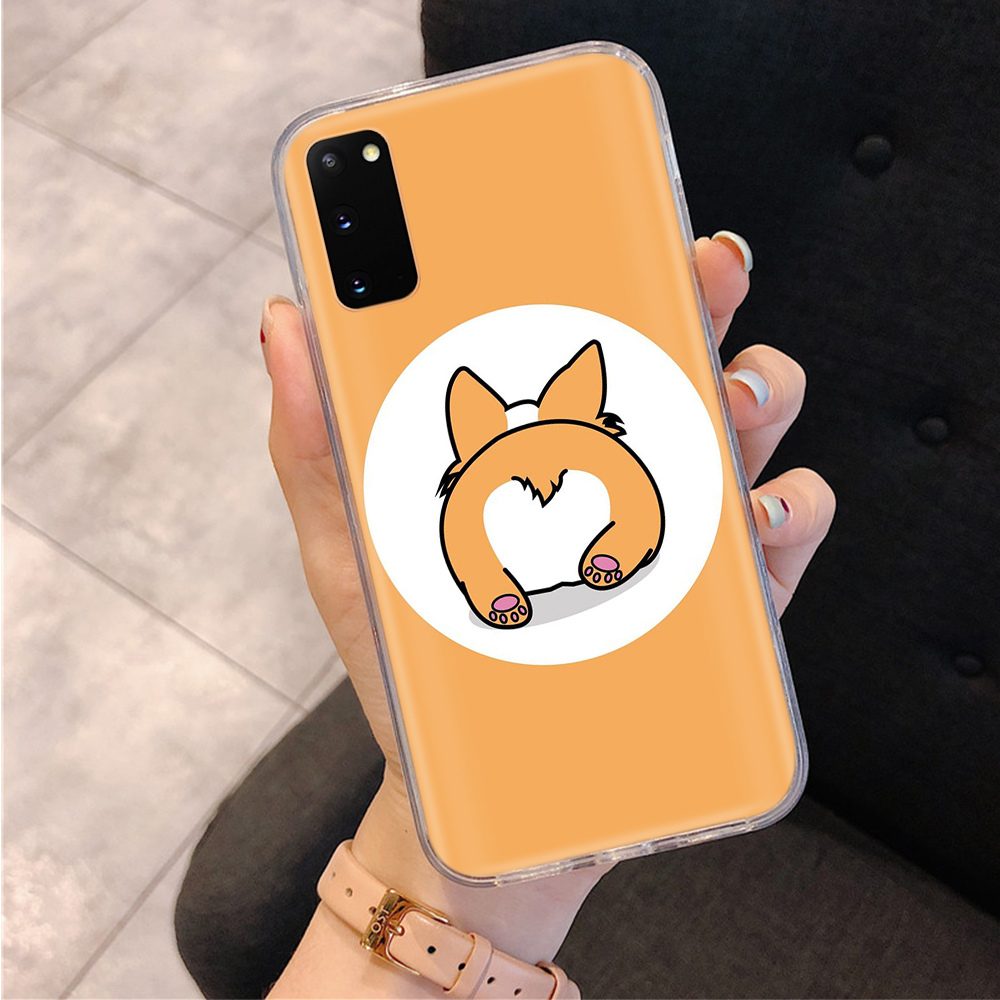 Ốp điện thoại trong suốt hình cún corgi cho LG G6 G7 G8 THINQ V20 V30 V30S V35 V40 V50 V50S V60