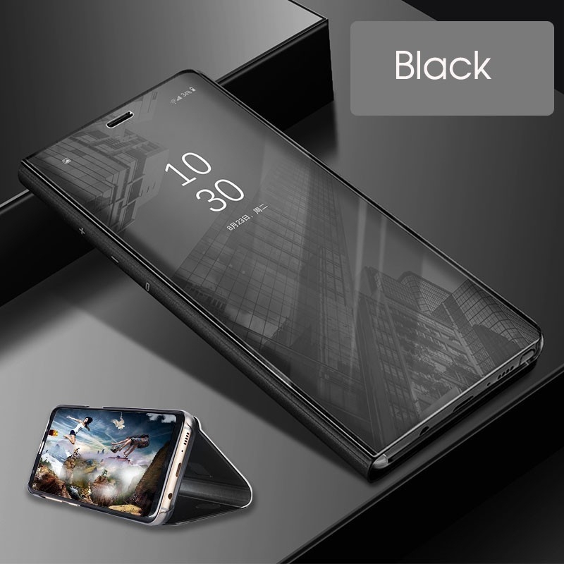 Bao da điện thoại tráng gương thông dành cho Samsung Galaxy A3 A5 A7 A8 2018 2017