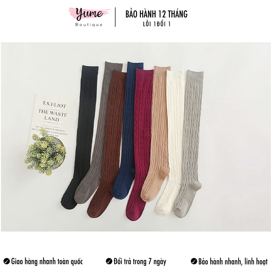 Tất Len Nữ Dài Qua Gối Mùa Đông Ấm Áp, Vớ Len Nữ Thiết Kế Thời Trang TL88