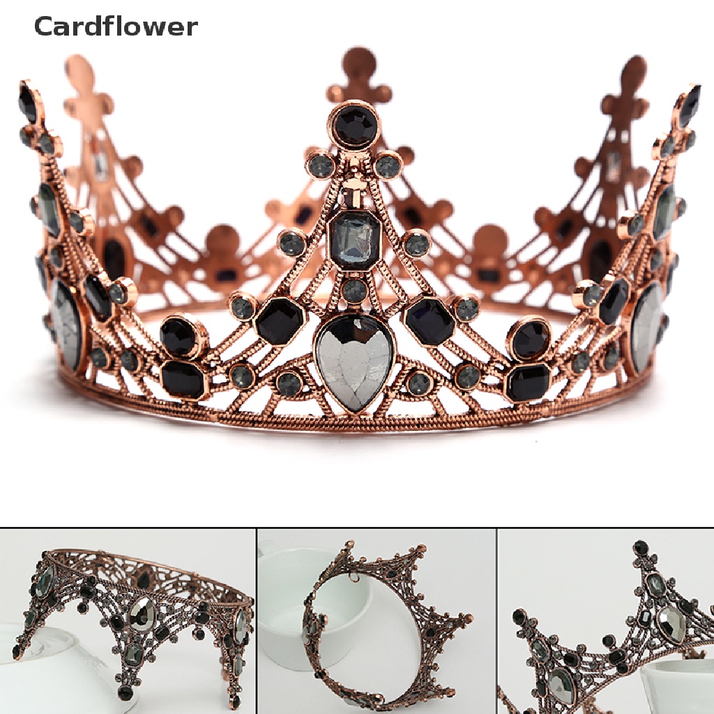 Vương miện mini màu đen phong cách cổ điển dành cho trang trí bánh kem sinh nhật mới