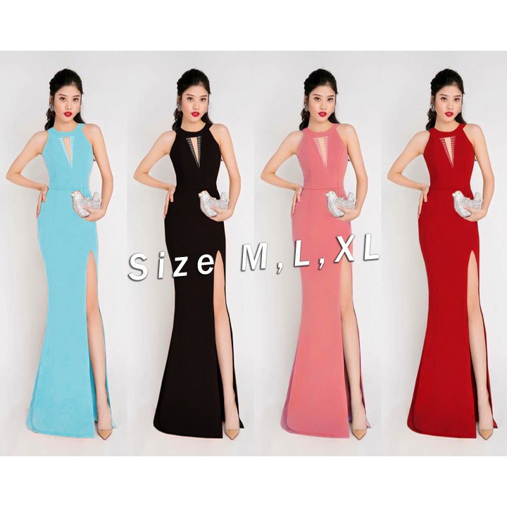 Đầm Ôm Dạ Hội Xẻ Đùi Sang Trọng