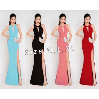 Đầm ôm dạ hội xẻ đùi sang trọng