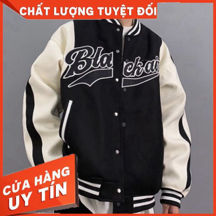 Áo Khoác Bomber Blackai Đen , Áo bomber nam nữ phong cách hàn quốc - Hàng nhập khẩu
