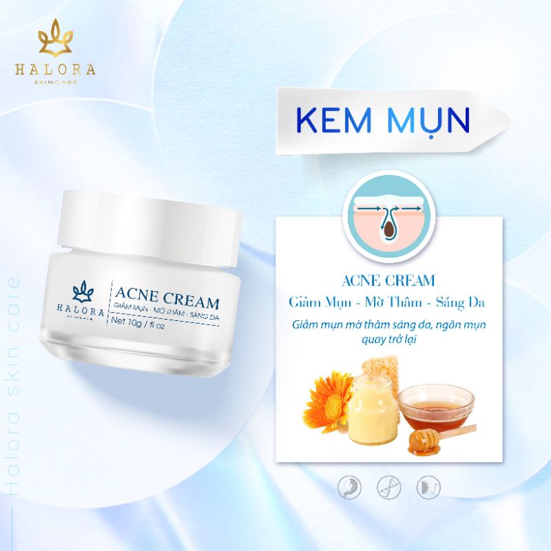 Kem mụn mờ thâm sáng da ACNE CREAM Halora