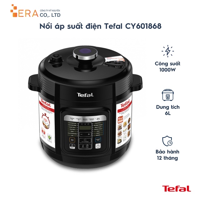 [Mã ELHADEV giảm 4% đơn 300K] Nồi áp suất điện Tefal CY601868