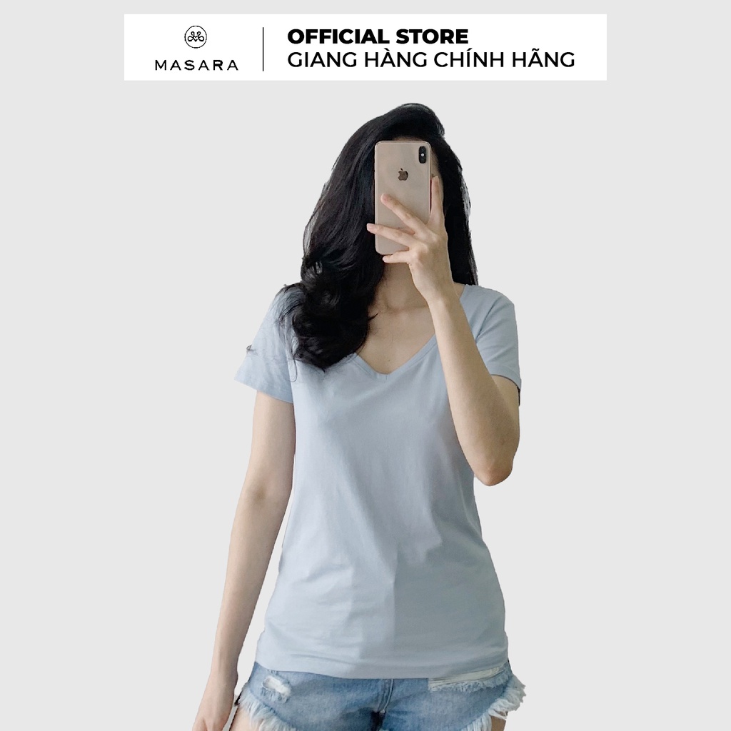 [Mã INCU20 giảm 20K đơn 150K] Áo thun Masara chất liệu Cotton cao cấp màu xanh dương