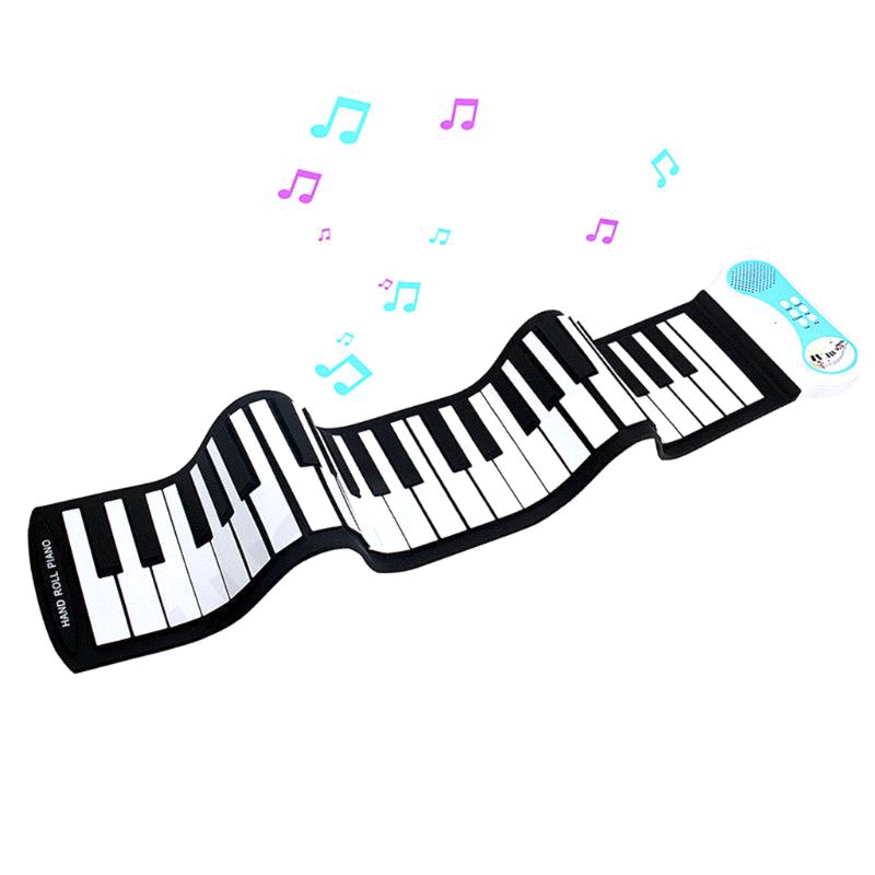 YOUN*  37 Keys Roll Up Portable Electronic Keyboard Piano Flexible Kids Piano Keyboard with Speaker