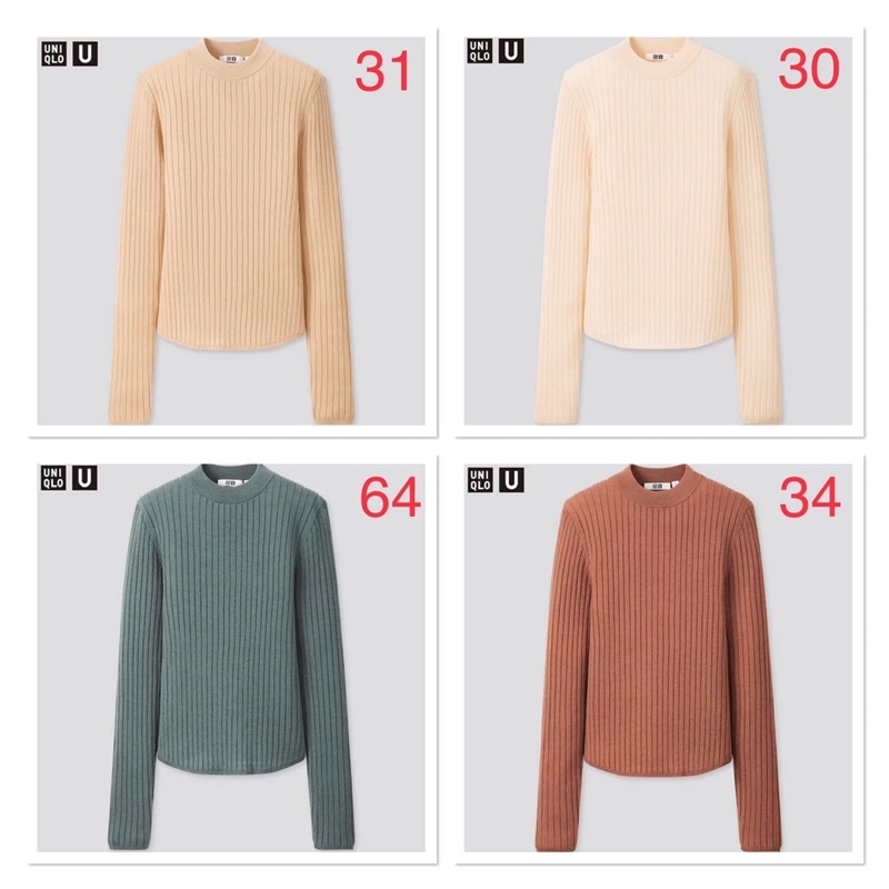 Áo Len Lông Cừu Merino Nữ cổ 3 phân Uni QL0 U