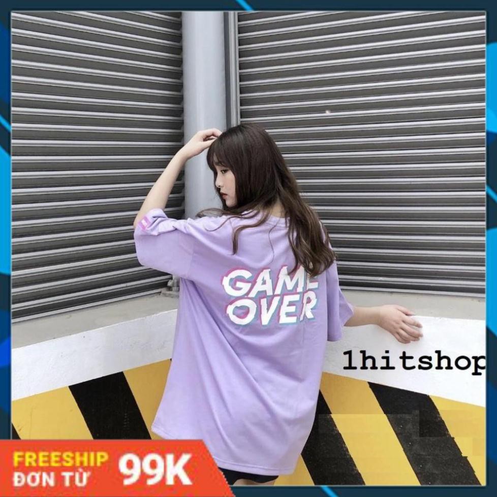 [BÃO SALE 50%]  Áo Thun GAME OVER Tím Unisex