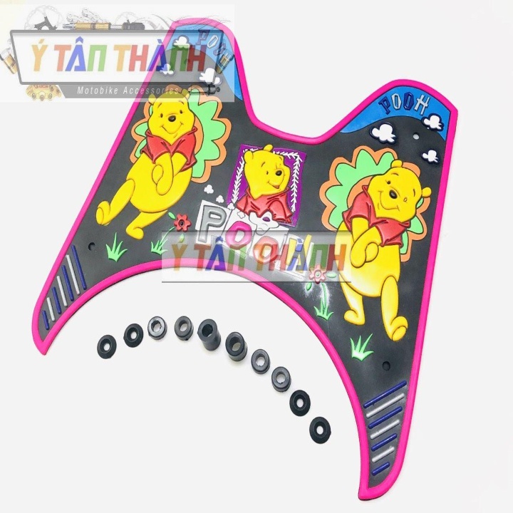 Thảm Lót Chân Xe Scoopy Hình Gấu Pooh MS1025