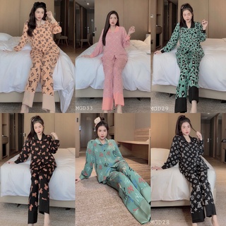 Bộ Đồ Ngủ Nữ Lụa - Đồ Bộ Nữ Pijama Mặc Nhà, Quần Áo Ngủ Cao Cấp Dễ Thương Siêu Xinh Cực Xinh