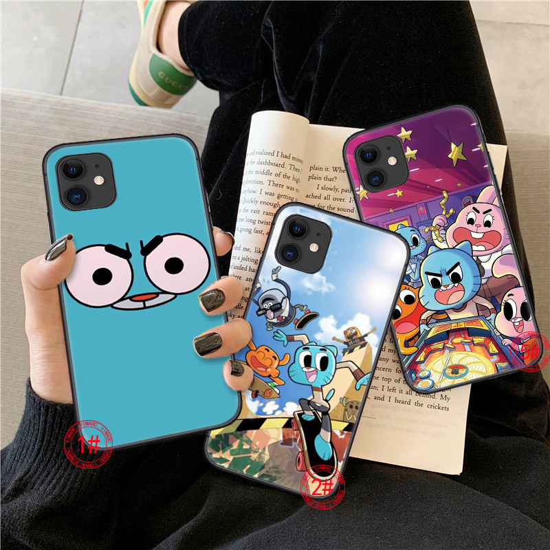 Ốp điện thoại mềm họa tiết thế giới siêu phàm của Gumball 2LM cho iPhone 12 Mini 11 Pro XR XS Max