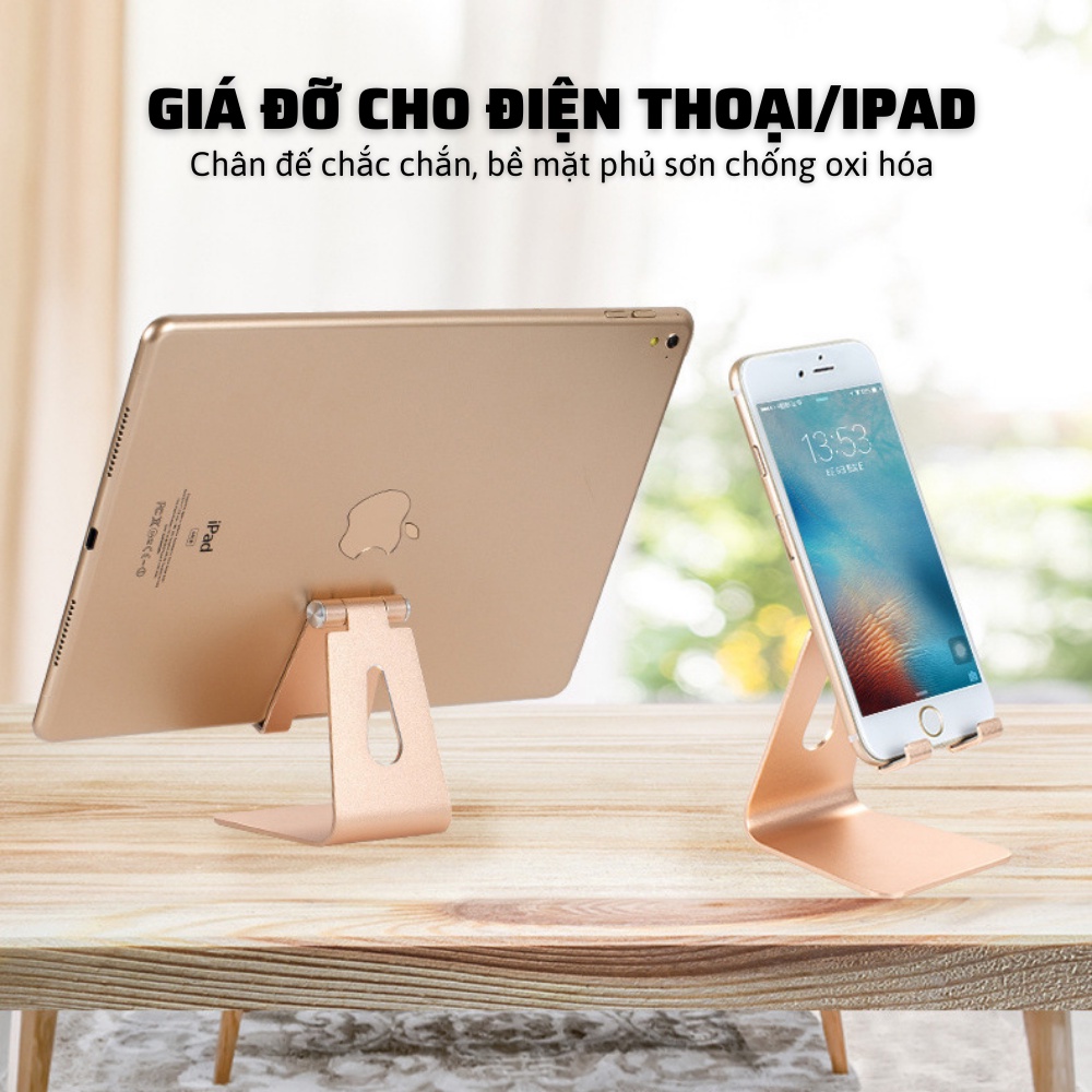 Giá đỡ điện thoại, iPad, máy tính bảng 1 khớp xoay được - Chống trượt