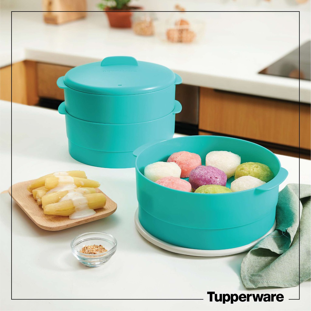 Xửng hấp Steam It Blue 3 tầng Tupperware