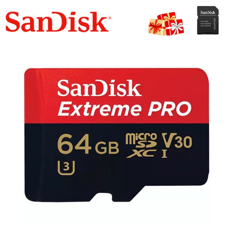 Thẻ Nhớ Sandisk U3 128GB SD 16GB 64GB 256GB 512GB C10 A2 90MB / s Micro SD