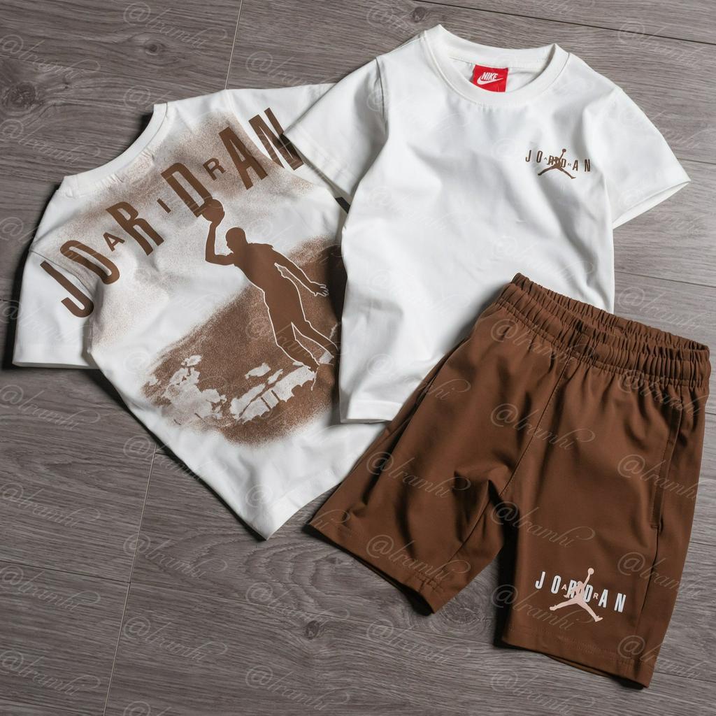Bộ áo thun quần short thể thao JORDANn cho bé , set áo phông quần cộc bé trai unisex Samy Kids