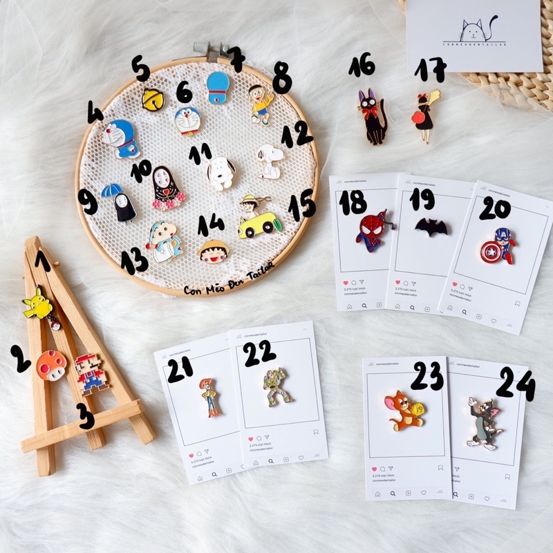 Ghim cài hoạt hình doremon nhật bản CONMEODENTAILOR