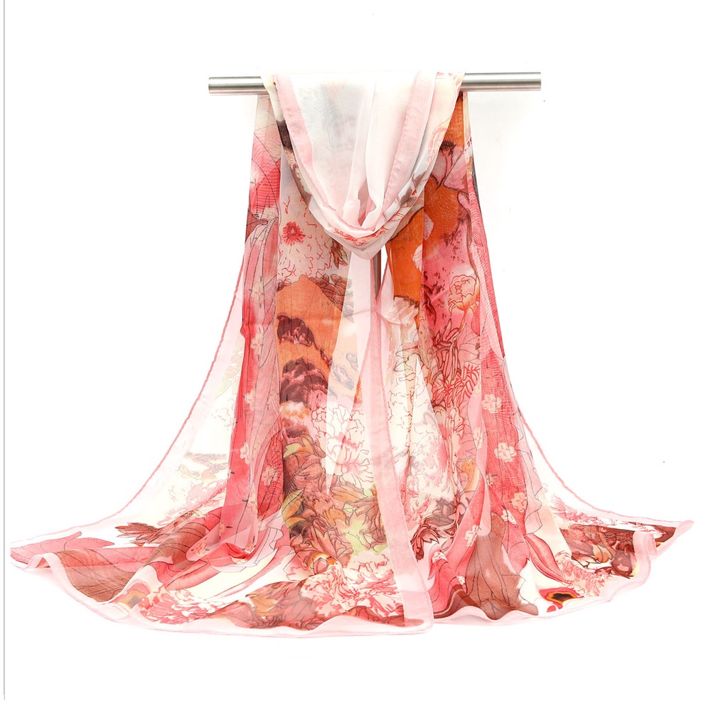 Khăn Voan Che Bụng Thoáng Khí Chống Nắng Kích Thước 50 * 150cm Cho Nữ WJ1042-35
