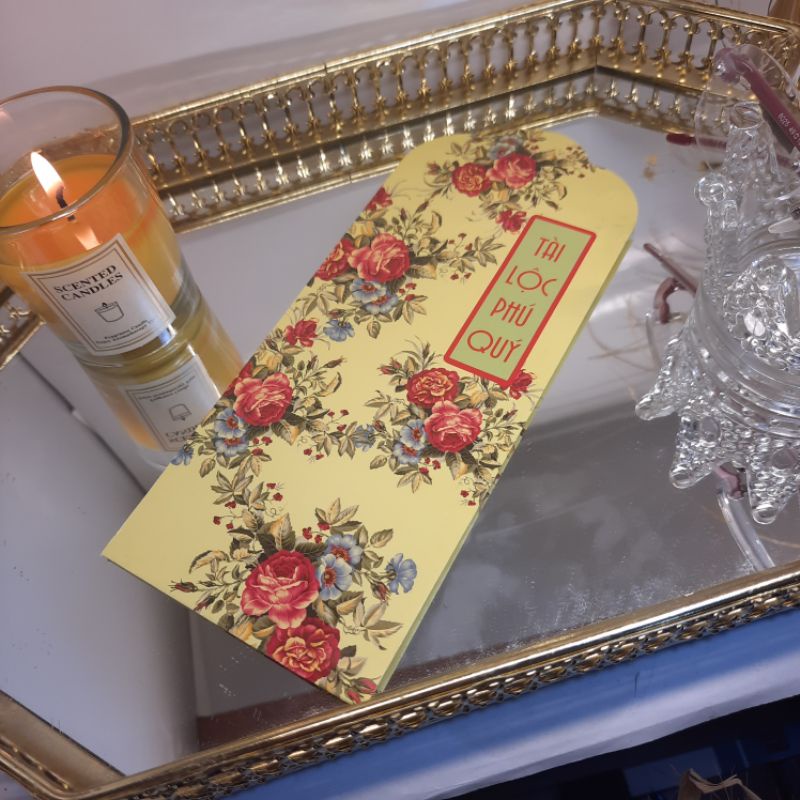Bao Lì Xì Tết 2023 TAMUSHOP92 10 bao lì xì hoa Vintage đẹp