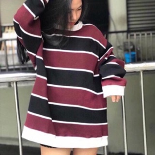 Áo sweeter tay dài sọc ngang