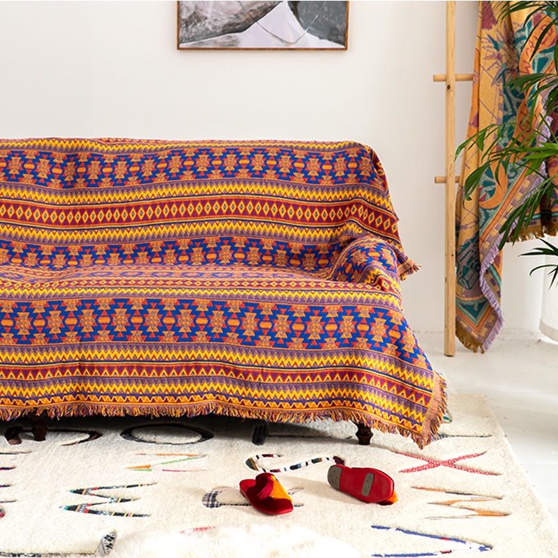 Vỏ Bọc Ghế Sofa Chống Bụi Phong Cách Bắc Âu ⌒✹Chăn Trải Sô Pha Chống Trượt In Họa Tiết Hình Học Dễ Thương