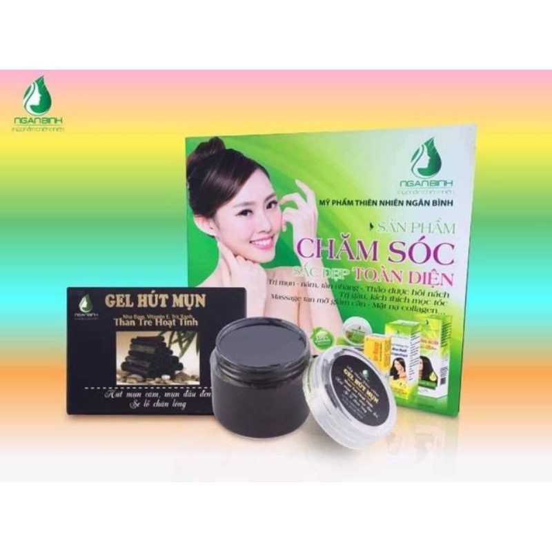 [Tặng Cọ] Gel Lột Mụn Hút Mụn Than Tre, Gel Mụn Hoạt Tính Ngân Bình