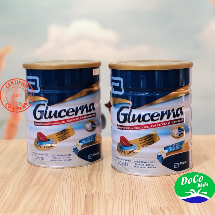 Sữa tiểu đường Glucerna Úc, vị Vani, Hộp 850g, Bổ sung dưỡng chất cho người ăn kiêng, Người bị tiểu đường.