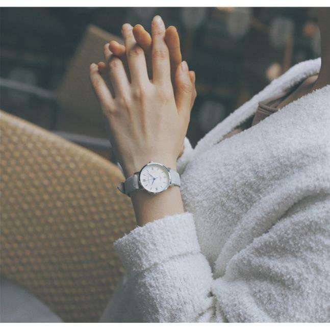 Đồng hồ nam nữ Ulzzang mặt tròn dây da hàng chính hãng [HÀNG XỊN] | BigBuy360 - bigbuy360.vn