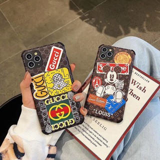 Ốp Điện Thoại Họa Tiết Lv/ Mickey/ Gucci Thời Trang Cho iPhone13 12 XR 11 13ProMax 13Pro