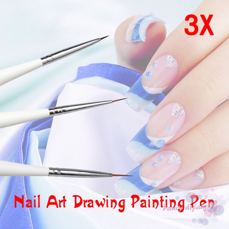 Set 3 cọ vẽ trang trí móng tay tiện dụng