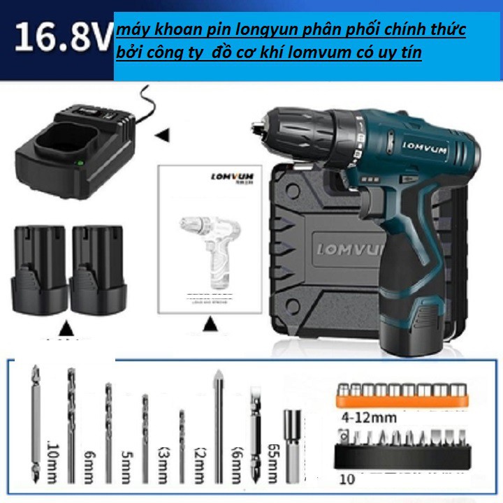 máy khoan pin 16.8v 2 pin đầy đủ phụ kiện