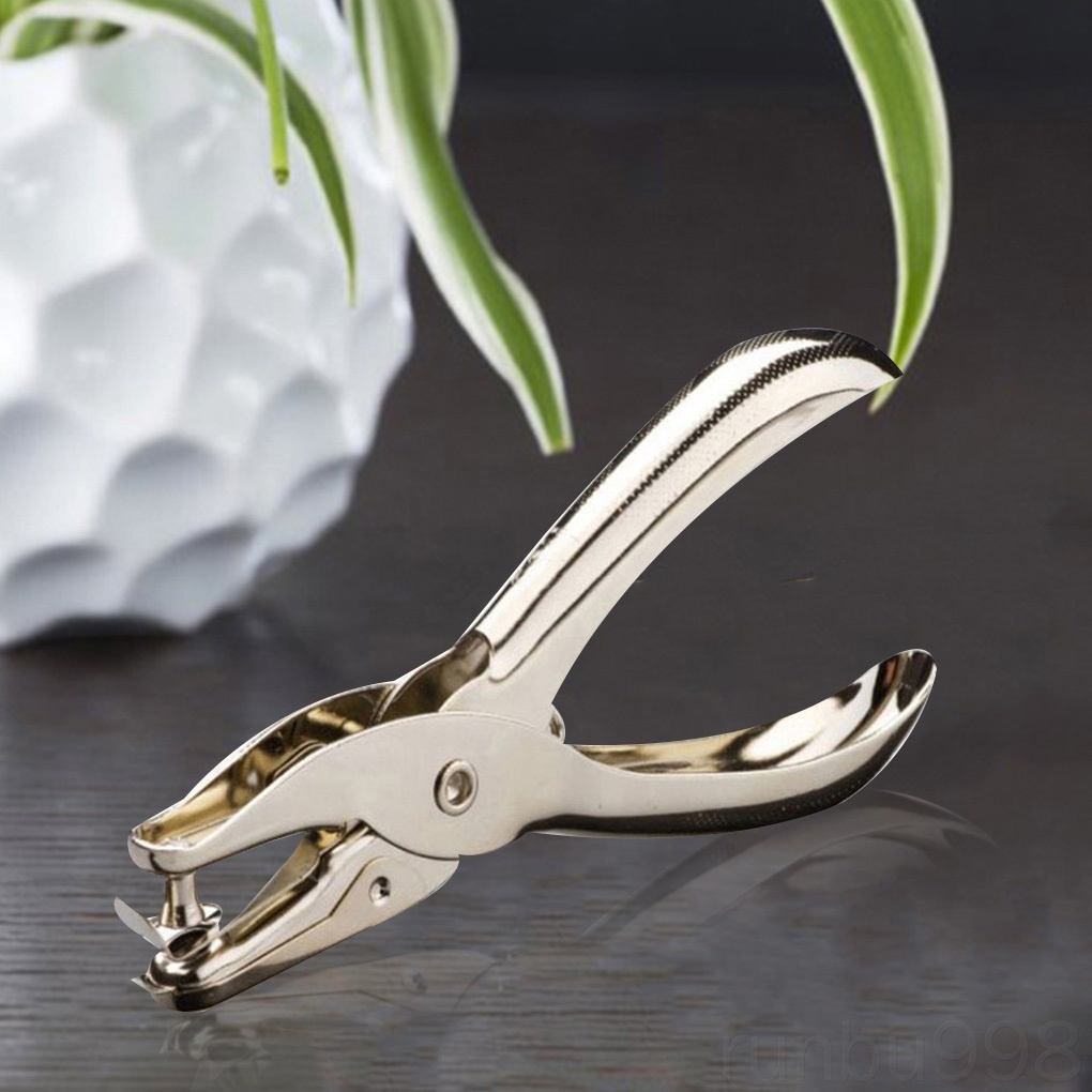 Kìm Bấm Lỗ Cầm Tay Làm Từ Kim Loại Đường Kính 6mm Có Thể Bấm Lỗ 1-8 Trang Giấy Cùng Lúc Runbu998