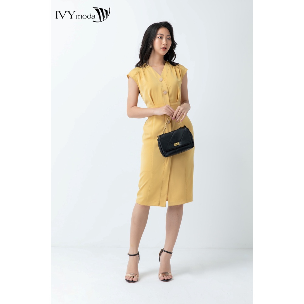 Đầm ôm tay liền IVY moda MS 48M6657