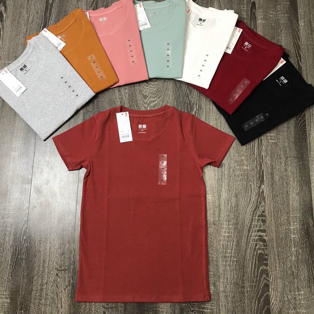 Áo thun trơn nữ cổ tròn cộc tay dáng ôm Homieyl cao cấp, áo phông nữ cotton basic đẹp 8 màu đen trắng đỏ xanh hồng ghi | BigBuy360 - bigbuy360.vn