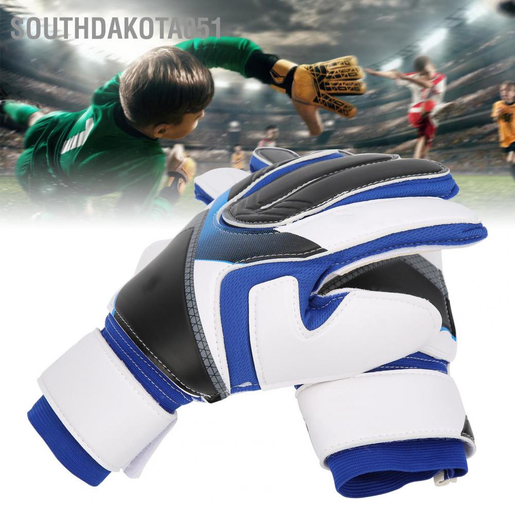 [Hàng HOT] Găng Tay Thủ Môn - Găng Tay Bắt Bóng Bóng đá Chống trượt Bảo vệ Cổ tay Xanh lam【Southdakota051】