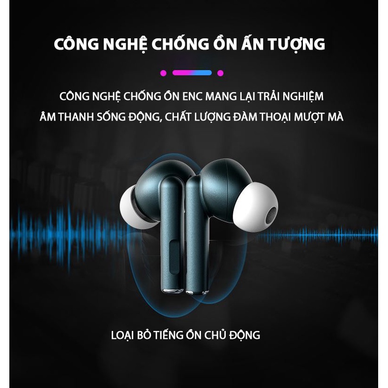 Tai nghe bluetooth chống ồn T2 tai phone không dây thể thao nghe nhạc pin trâu Earbuds
