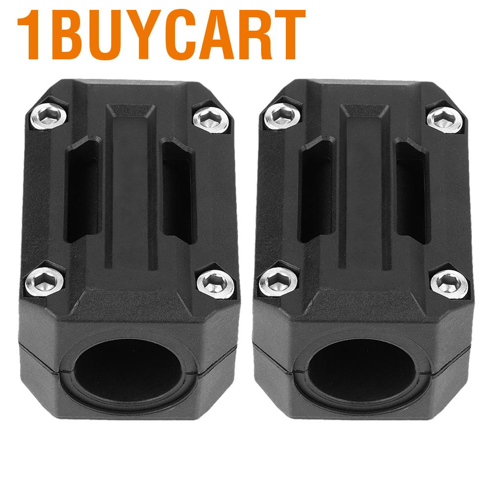 1buycart Engine Bumper Block  Wearproof Antiaging Motorbike Guard ABS Universal 1 Pair Black for Decor